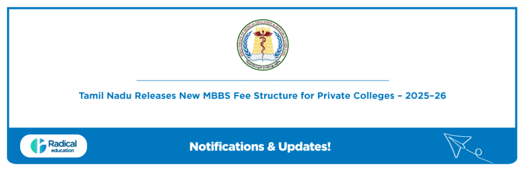Tamil Nadu Releases New MBBS Fee Structure