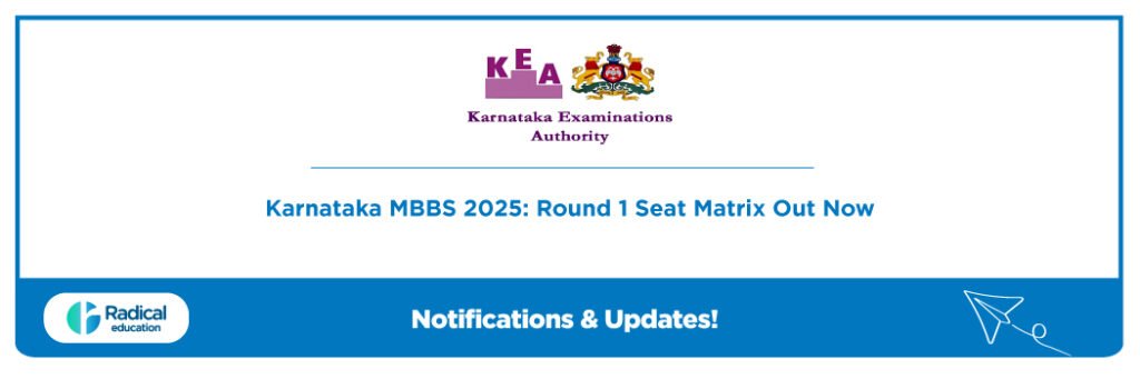 Karnataka MBBS 2025: Round 1 Seat Matrix