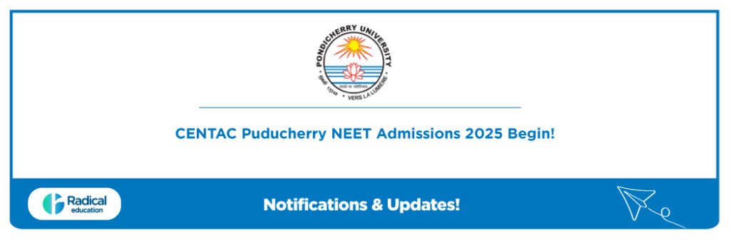 CENTAC Puducherry NEET Admissions